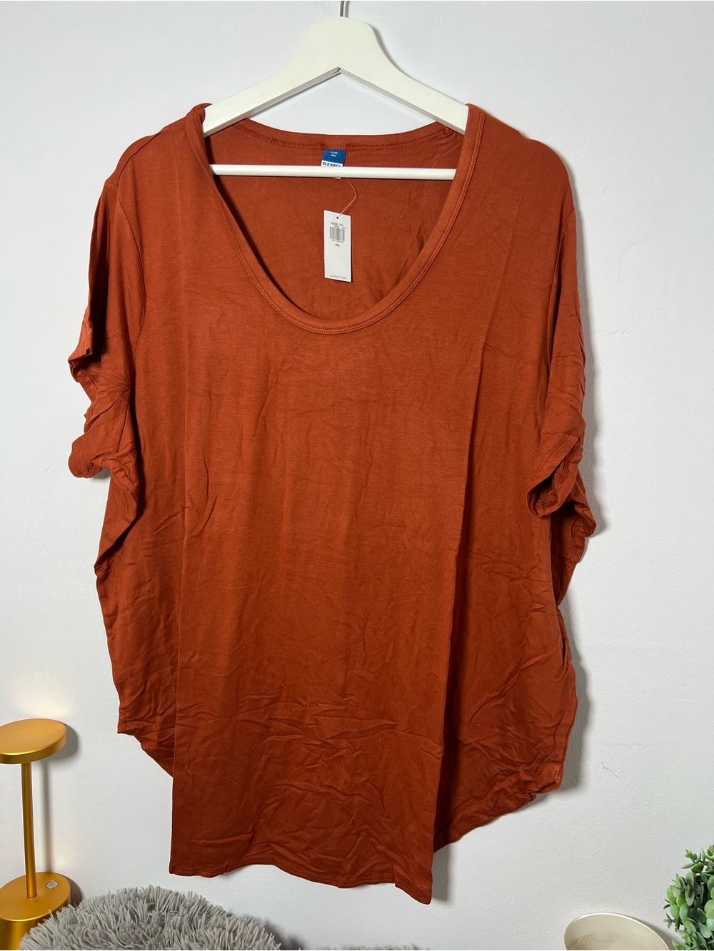 Old Navy Scoop Neck Tunic Top - Rust Orange